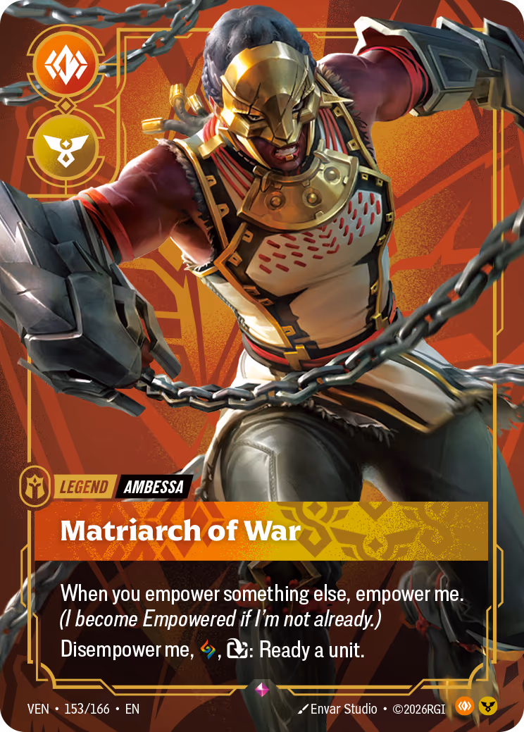 Ambessa - Matriarch of War VEN-153-166 Riftbound card