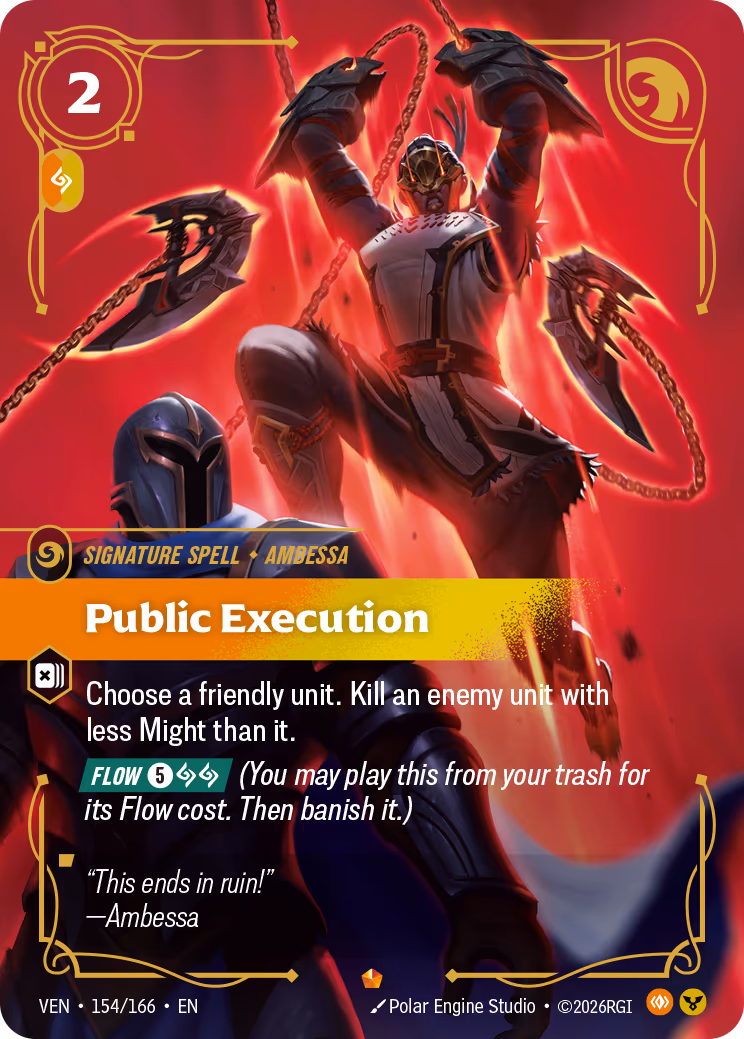 Public Execution VEN-154-166 Riftbound card