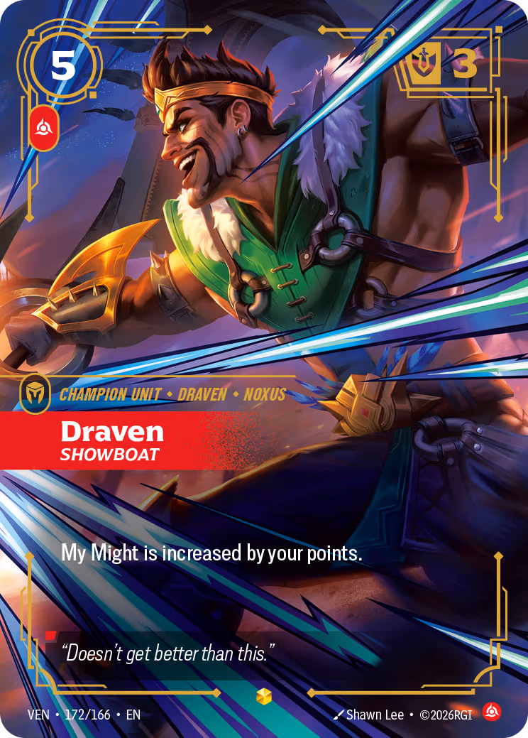 Draven, Showboat VEN-172-166 Riftbound card