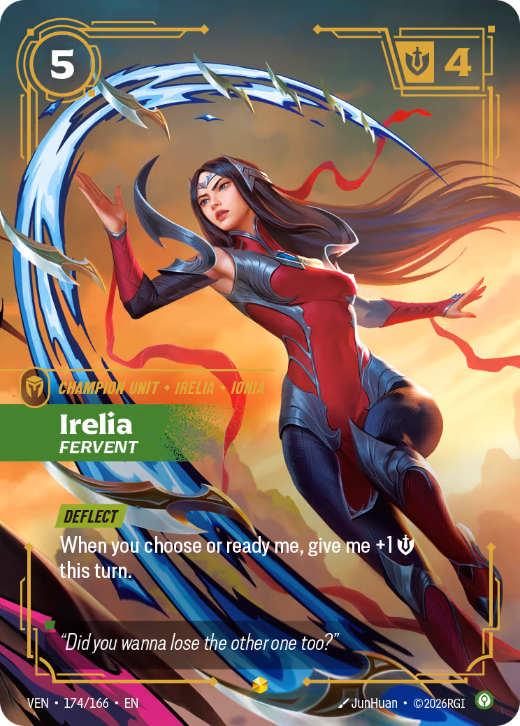 Irelia, Fervent VEN-174-166 Riftbound card
