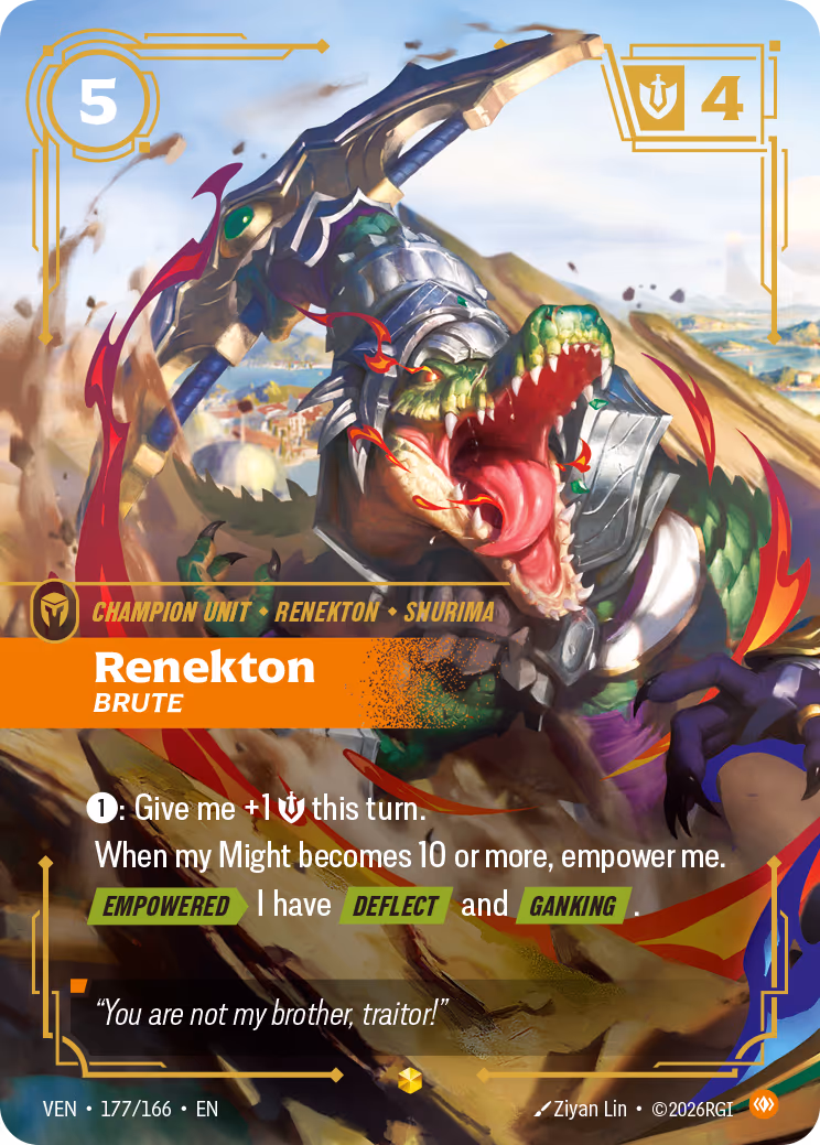 Renekton, Brute VEN-177-166 Riftbound card