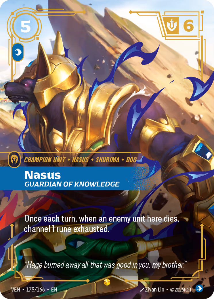 Nasus, Guardian of Knowledge VEN-178-166 Riftbound card