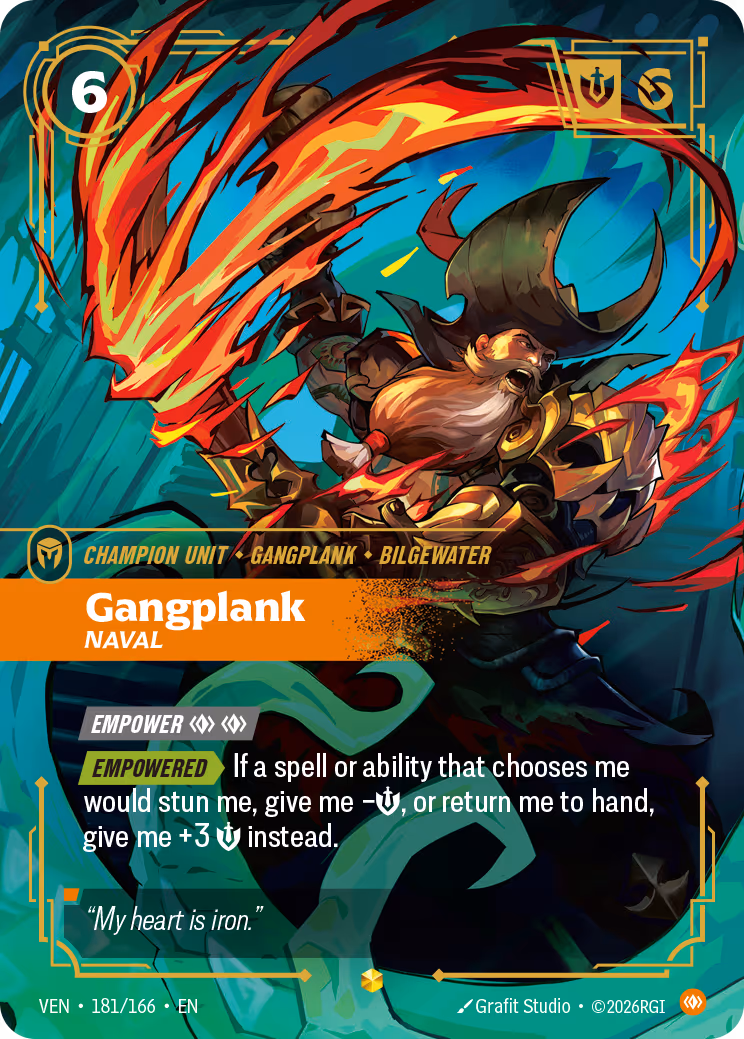 Gangplank, Naval VEN-181-166 Riftbound card