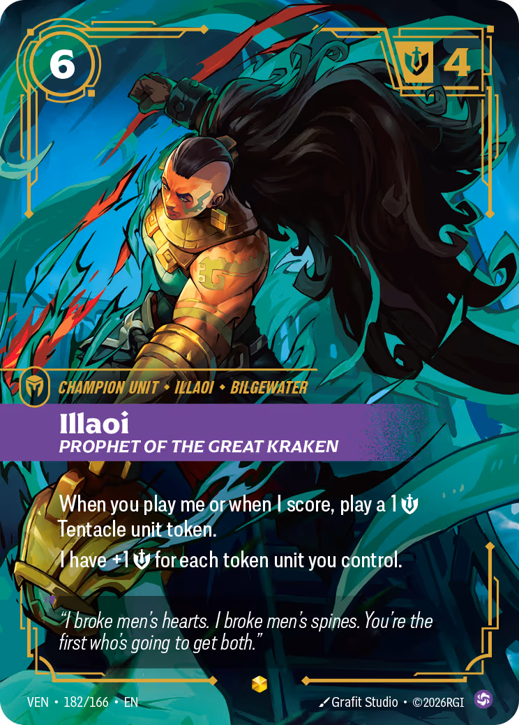 Illaoi, Prophet of the Great Kraken VEN-182-166 Riftbound card