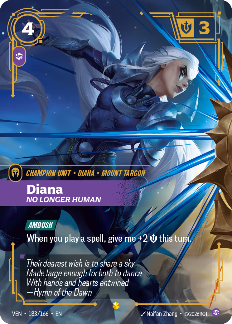 Diana, No Longer Human VEN-183-166 Riftbound card