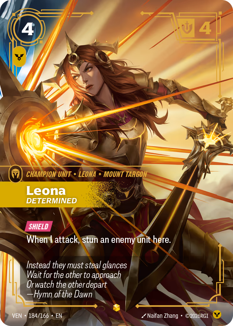 Leona, Determined VEN-184-166 Riftbound card