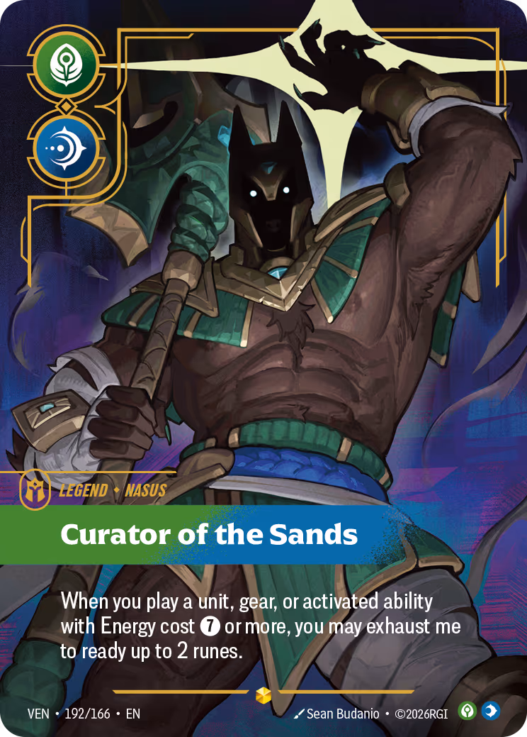 Nasus - Curator of the Sands VEN-192-166 Riftbound card