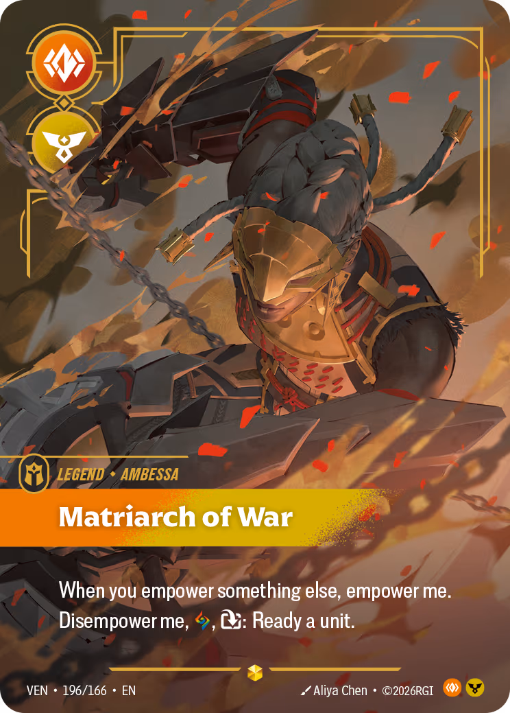 Ambessa - Matriarch of War VEN-196-166 Riftbound card