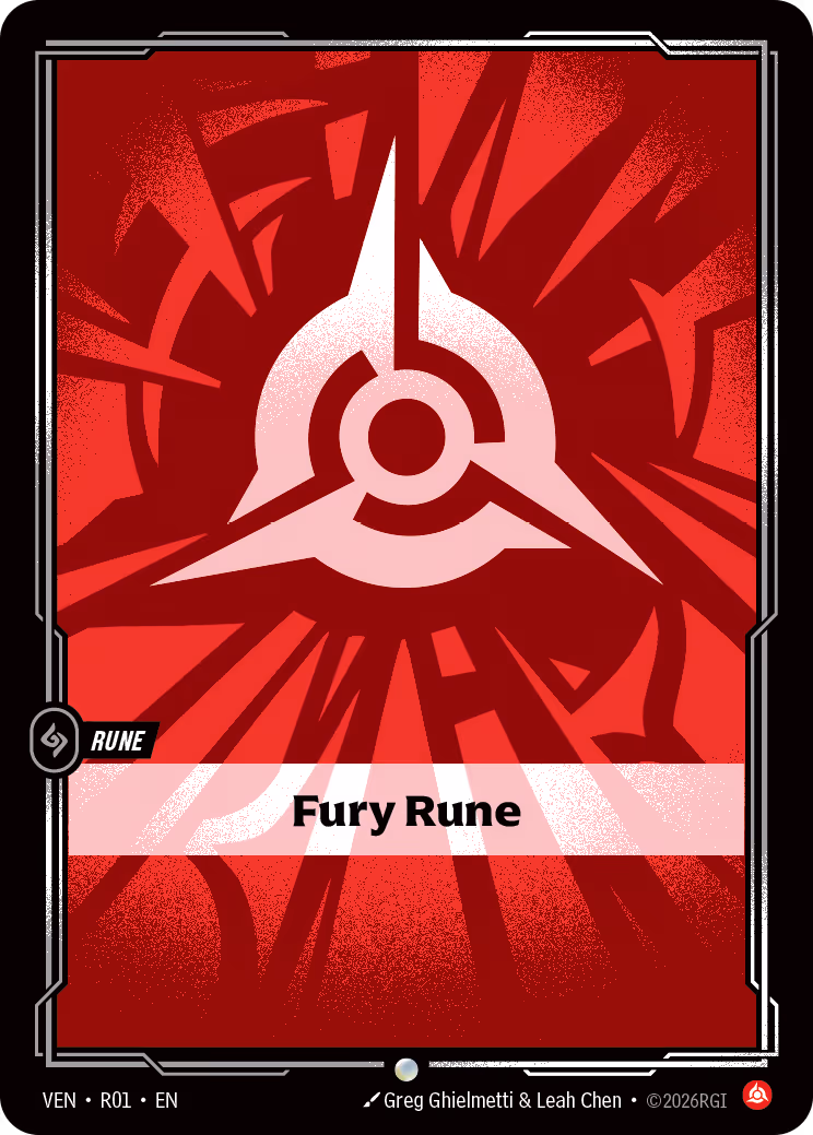 Fury Rune VEN-R01 Riftbound card
