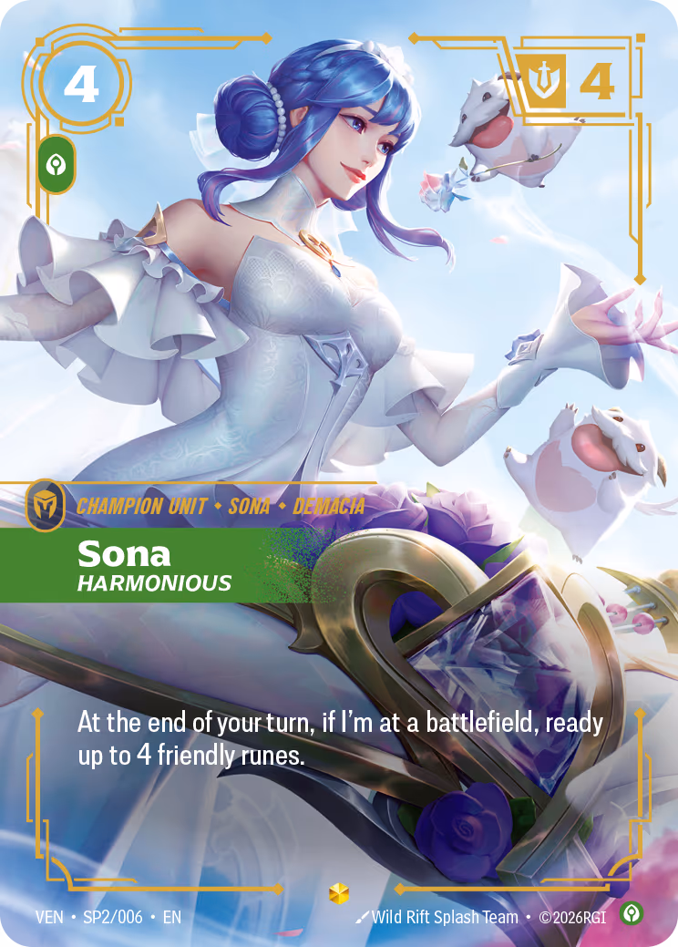 Sona, Harmonious VEN-SP2-6 Riftbound card